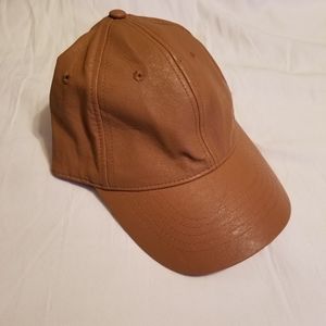 NWOT Brown faux leather fashion hat *bundle only*